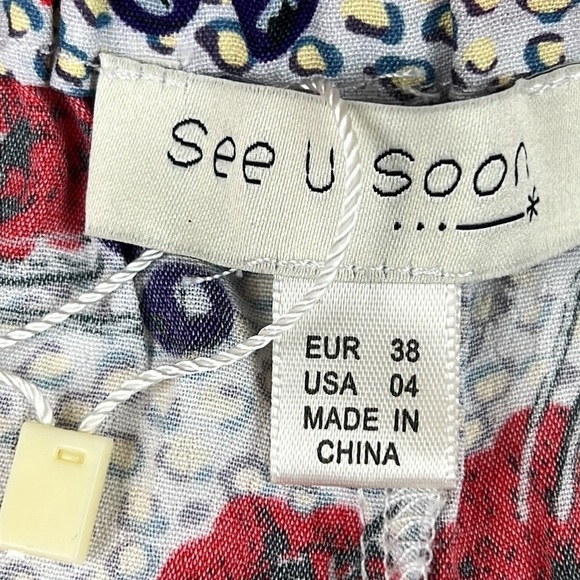 NWT See You Soon White Floral Lightweight Pants - Picture 4 of 8